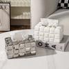 Electroplated Ceramic Tissue Box Creative Napkin Tissue Holder Nordic Home Decoration Art Living Room Tissue Storage Box