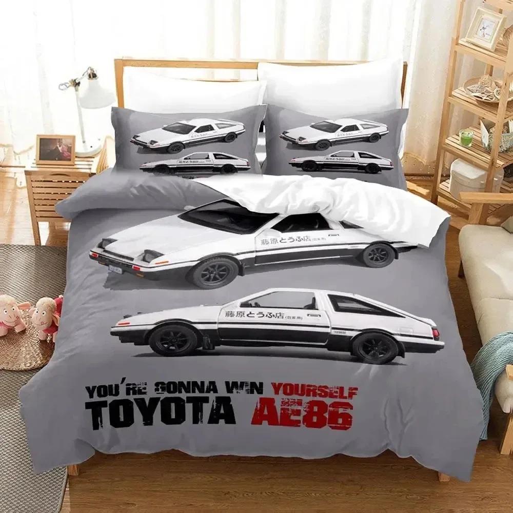 3D Печать Initial D Ae86 Коллекция Постельного Белья Пододеяльник Коллекция для Кровати Пододеяльник Наволочка Одеяло Размер King Queen Постельное Белье для Мальчиков и Взрослых