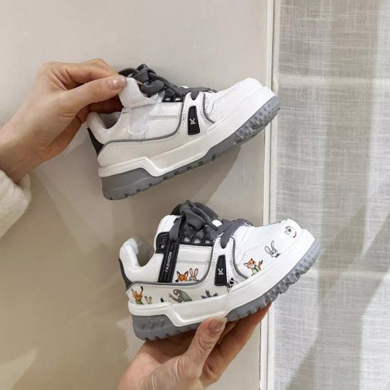 Korean-style children's cartoon sneakers2026Spring new casual boys' and girls' breathable and non-slip athletic shoes