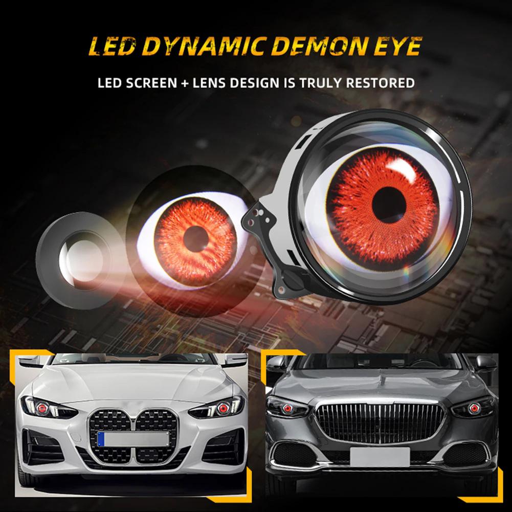 Светодиодные автомобильные динамические фары Devil Eyes 12-36 В, динамические автомобильные фары, универсальный комплект для модернизации автомобильных фар Devil Eyes, автомобильные аксессуары