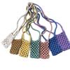 Fashion Portable Crossbody Phone Bag Hollow-out Woven Crochet Lightweight Phone Purse Solid Color Handbag Gifts