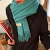 Scarf Girls Winter Solid Color Scarf Long Scarf Shawl Dual-Purpose Couple Men
