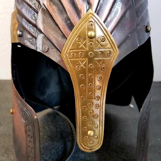 Medieval Wings Armor Helmet Metal Etching Brass Fitting Templar Viking Helmet Gift