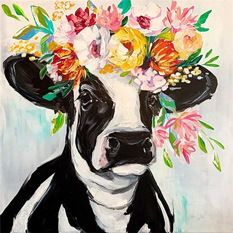 Новый 5D DIY алмазная живопись крупный рогатый скот Алмазная вышивка животные вышивка крестиком полная круглая дрель ремесла ручной домашний декор подарок