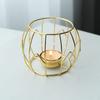 Роскошный Подсвечник Полый Подсвечник-Лампада Металлическое Украшение Бра для Столовой Свадьбы