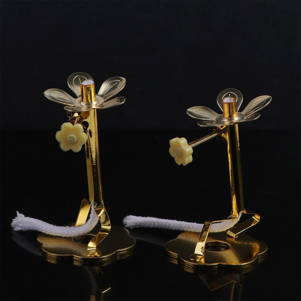 Stable Durable Brass Lotus Oil Lamp With Wick Wick Holder Wick Base Wick Stand Buddha Supplies