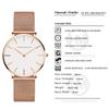 Japan Quartz Movement High Quality  Women Steel Mesh Rose Gold Waterproof Ladies Watch