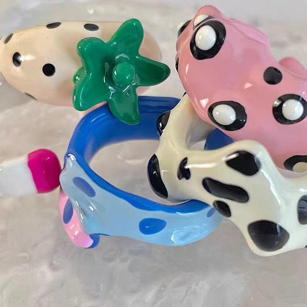 Gift Niche Design Polka Dot Ins Style Korean Style Ring Women Ring Vintage Ring Fashion Jewelry