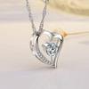 Cao Shi Heart-Shaped Zircon Pendant Necklace - Luxury Valentine's Gift for Women