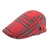 Spring And Summer Outdoor Plaid Forward Hat Outdoor Casual Beret Retro Plaid Cap Overseas