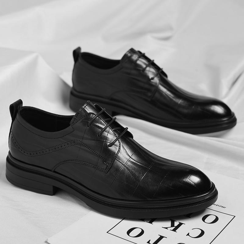 Wedding Formal Oxfords Shoes Business Casual Office Shoes for Men Classic Pointy Men's Business Shoes Comfy Male Derby Footwear