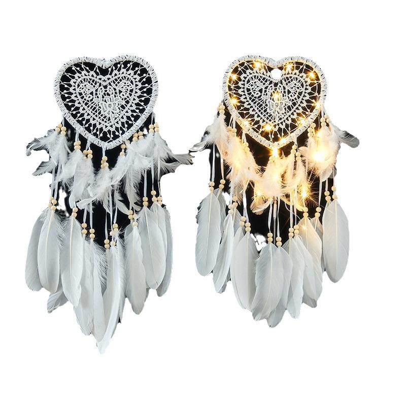 Ловец снов в скандинавском стиле в форме сердца - Подвесное украшение для свадеб и Рождества