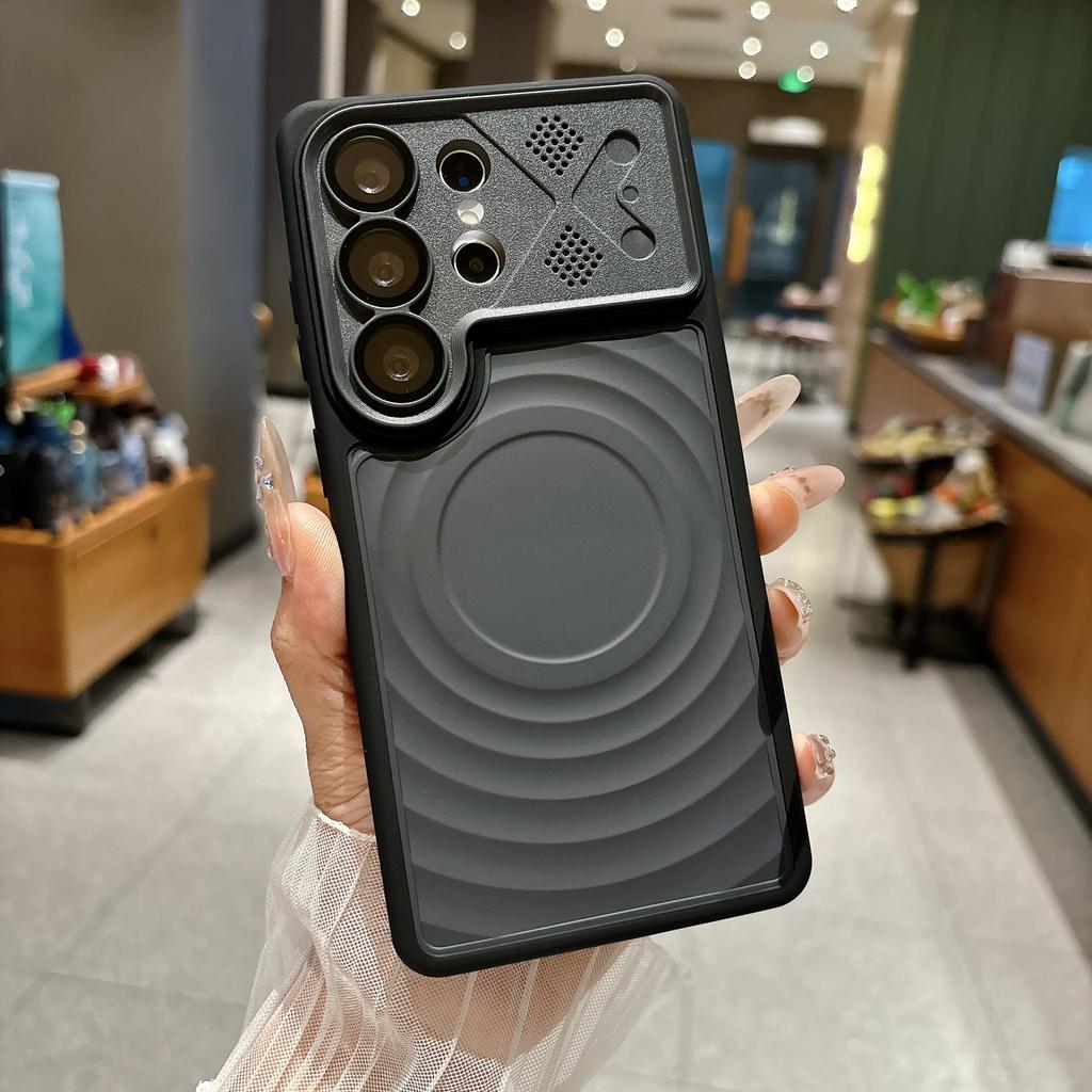 Применимо к чехлу для мобильного телефона Samsung S26 Ultra, чувствительная к коже волнистая магнитная лента, защитная пленка для объектива S26, противоударный жесткий чехол