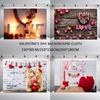 Red Rose&Heart Backdrops for Wedding Valentine's Day Birthday Party Background