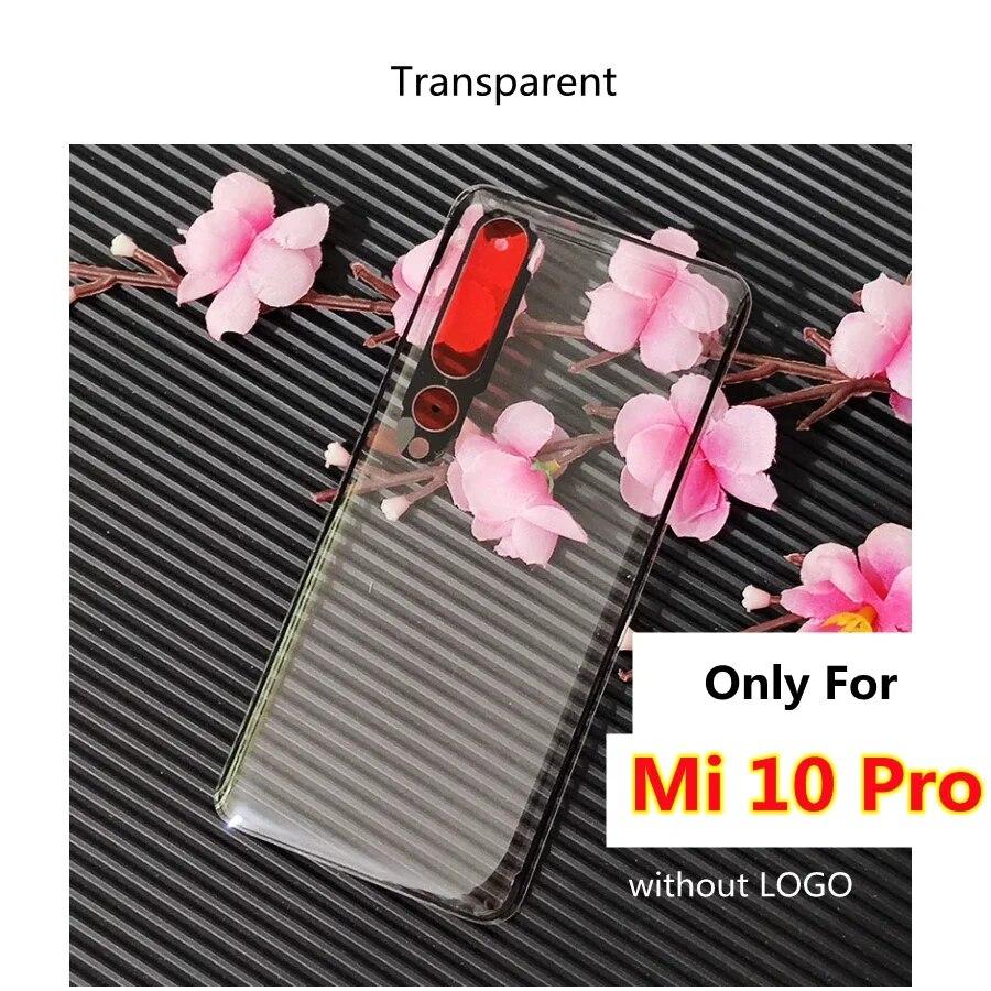 Прозрачная крышка аккумуляторного отсека для Xiaomi, задняя стеклянная панель, замена задней части корпуса, лента, прозрачная, Mi 10 Pro Lite, 10S, 10T Pro