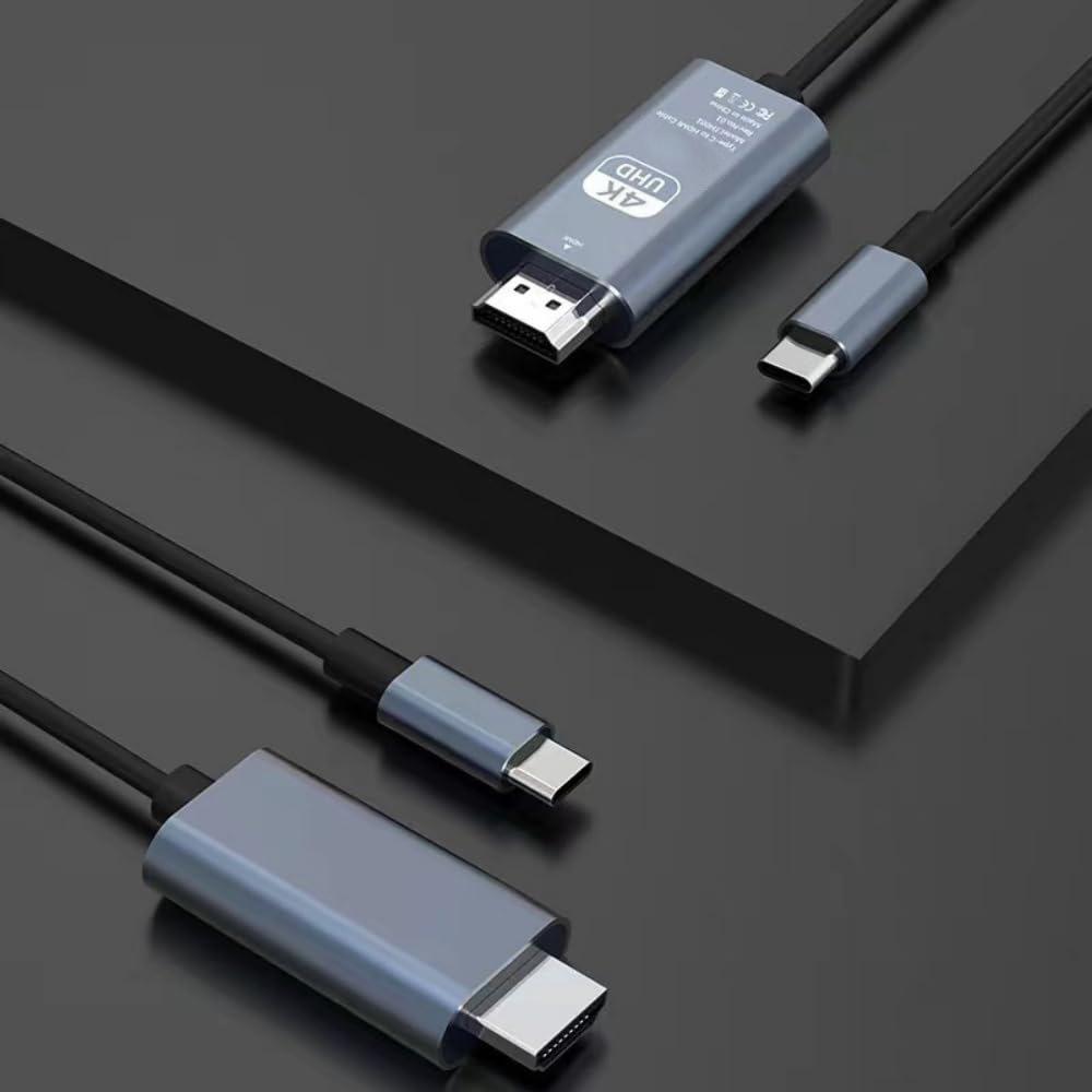 Кабель-адаптер USB Type-C на HDMI 4K для зеркалирования экрана телефонов, планшетов, компьютеров и игровых приставок