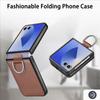 Модный противоскользящий чехол-кольцо для Samsung Galaxy Z Flip7 FE Flip6 Flip5 Flip4 Flip 7 5 6 4 3 Flip3 Кожаные чехлы для телефона