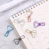 DIY School Stationery Solid Color Metal Fish Clip Office Supply Binder Clip Hollowed Out Design