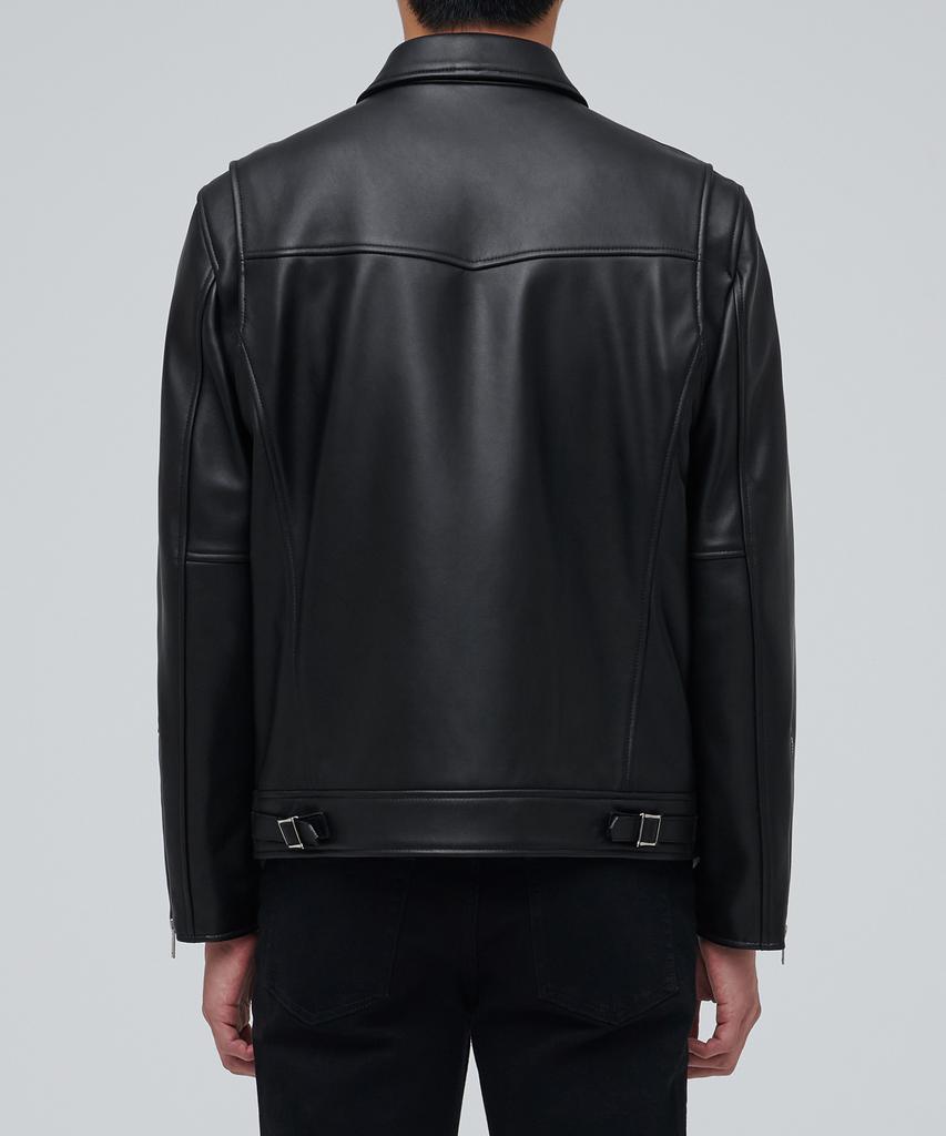 Musinsa Standard Lambskin Single Rider Jacket [Black]