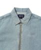 THISISNEVERTHAT Washed Denim Zip S/S Shirt Washed Blue