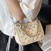 Trendy punk style willow nails single shoulder armpit bag women's 2025 summer new trendy personality bright diamond locomotive handbag
