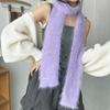 1PC Fashion Mink Fur Scarf Soft Plush Warm Neck Knitted Shawl Outdoor Windproof Long Strip
