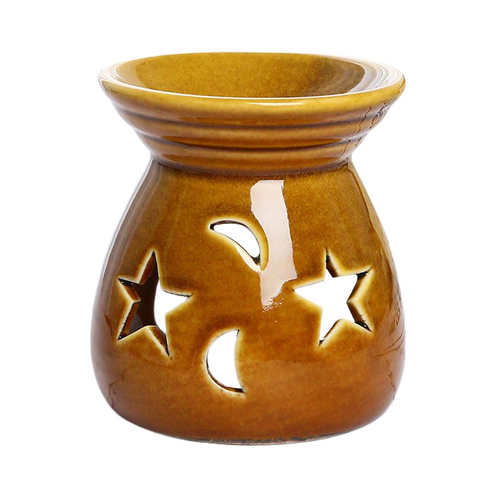 Handcraft Ceramic Star And Moon Incense Burner Essential Oil Burner For Aromatherapy Meditation Perfect Home Decors Gift