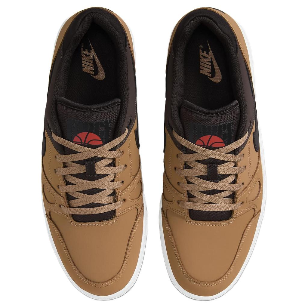 Nike Мужские кроссовки Full Force Low Premium Flax Baroque Brown, белые бархатно-коричневые HF7734-200