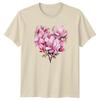 Pink Magnolia Flowers Unisexs TShirt Unisexs Tee Graphic Unisex Top