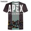Round Neck 3D Apex Legends Game Graphic Print Casual Shorts Sleeved Men's T-shirts - Soft Medium Stretch Polyester Fabric Summer Relaxed Fit Clothing