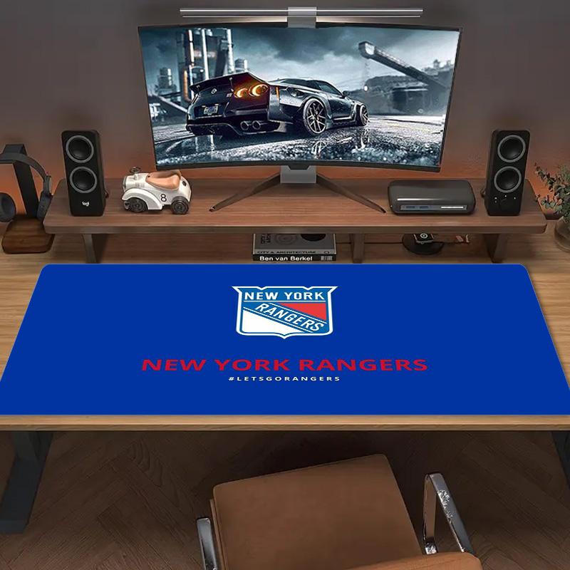 New York Rangers Logo Color Mouse Pad Large Gaming Table Cushion Non-slip Laptop Tablet Big Mousepad XXL Mat Mini PC Playmat With Lock edge