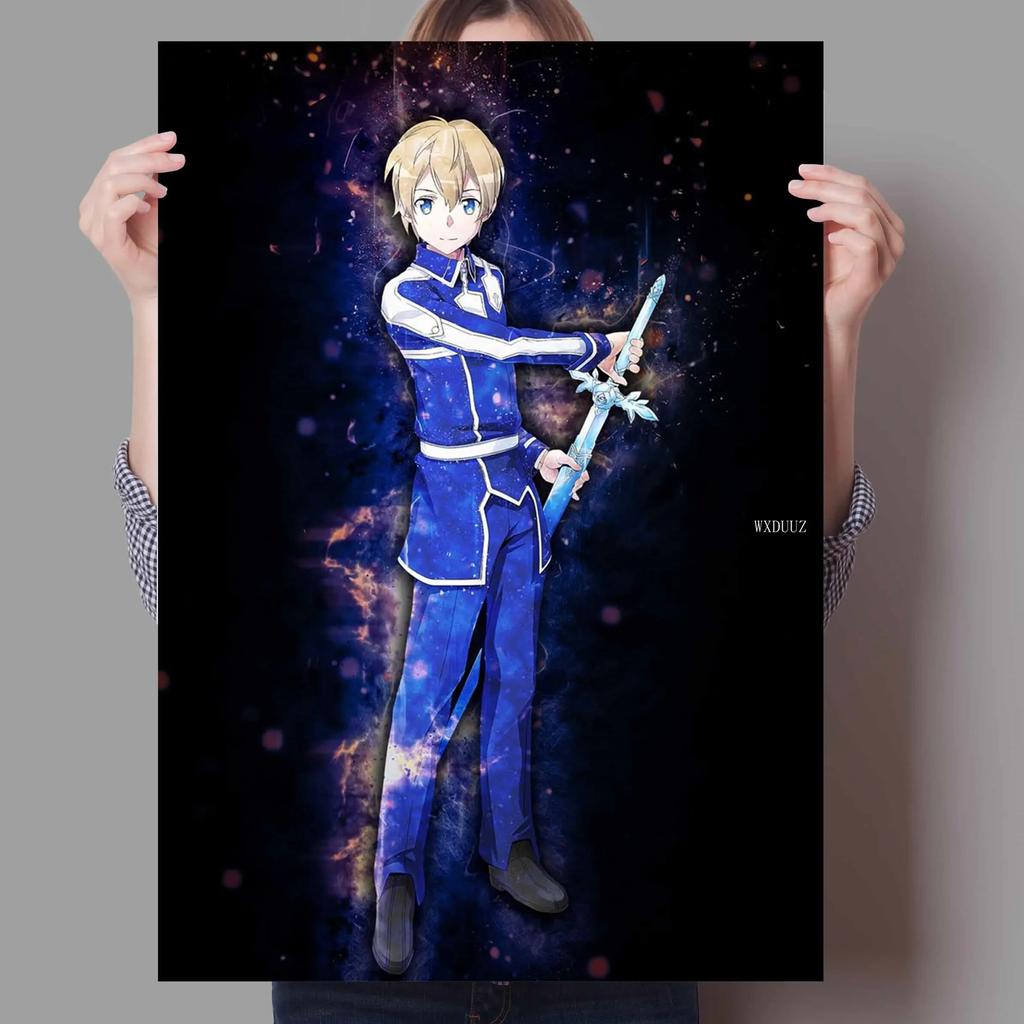 Аниме постер Sword Art Online постер Alicization Kirigaya Kazuto, холст, картина, украшение для дома, живое искусство Kawaii, декор комнаты