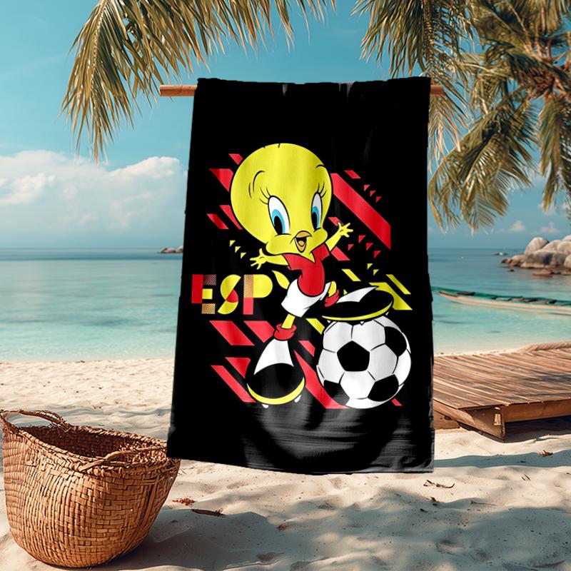 Ultra-Soft Beach Towel with Tweety Theme,Ideal for Pool - Camping, Diving - Perfect Travel Essential, Vibrant Beach Towel.