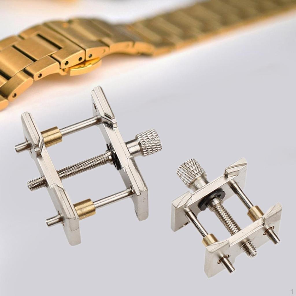 2Pcs Watch Movement Clamp Repair Tools Sturdy Extensible Universal Reversible Case Vice for