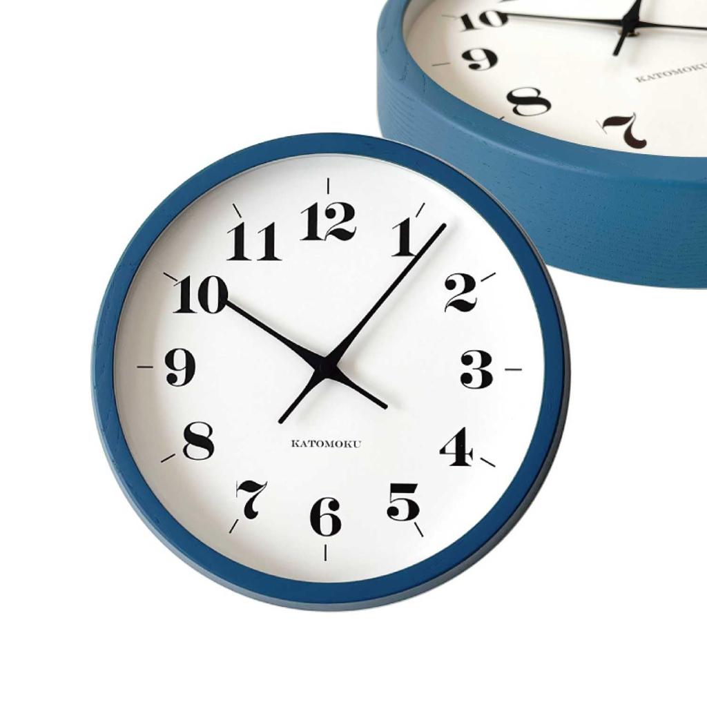 KATOMOKU Muku Clock 12 Blue Wall Clock Sweep km-97BL 306mm (quartz Clock)
