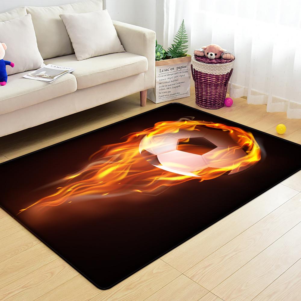 Ковер с принтом футбольного поля для гостиной, украшение дома, нескользящий детский игровой ковер большой площади, коврики для спальни, ковер