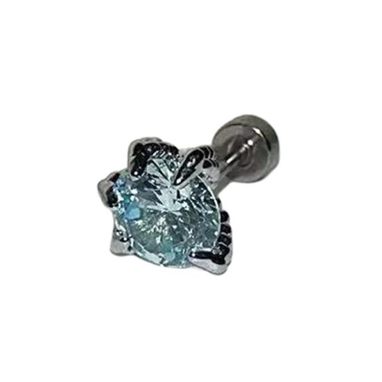 1 шт. серьги-гвоздики в форме драконьего когтя с кубическим цирконием, серьги-гвоздики из гальванического сплава, украшения для мочки уха для свиданий, повседневной носки, банкета, танцев