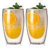 SUKIZUKI Double-Walled Glasses, Double-Layered, Heat-Resistant, Large Capacity, Condensation-Free, Shatter-Resistant, Insulates for Hot and Cold
