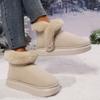 2024 Модные женские зимние сапоги на толстой подошве из пушистого плюша, зимние новые стильные удобные и теплые женские сапоги