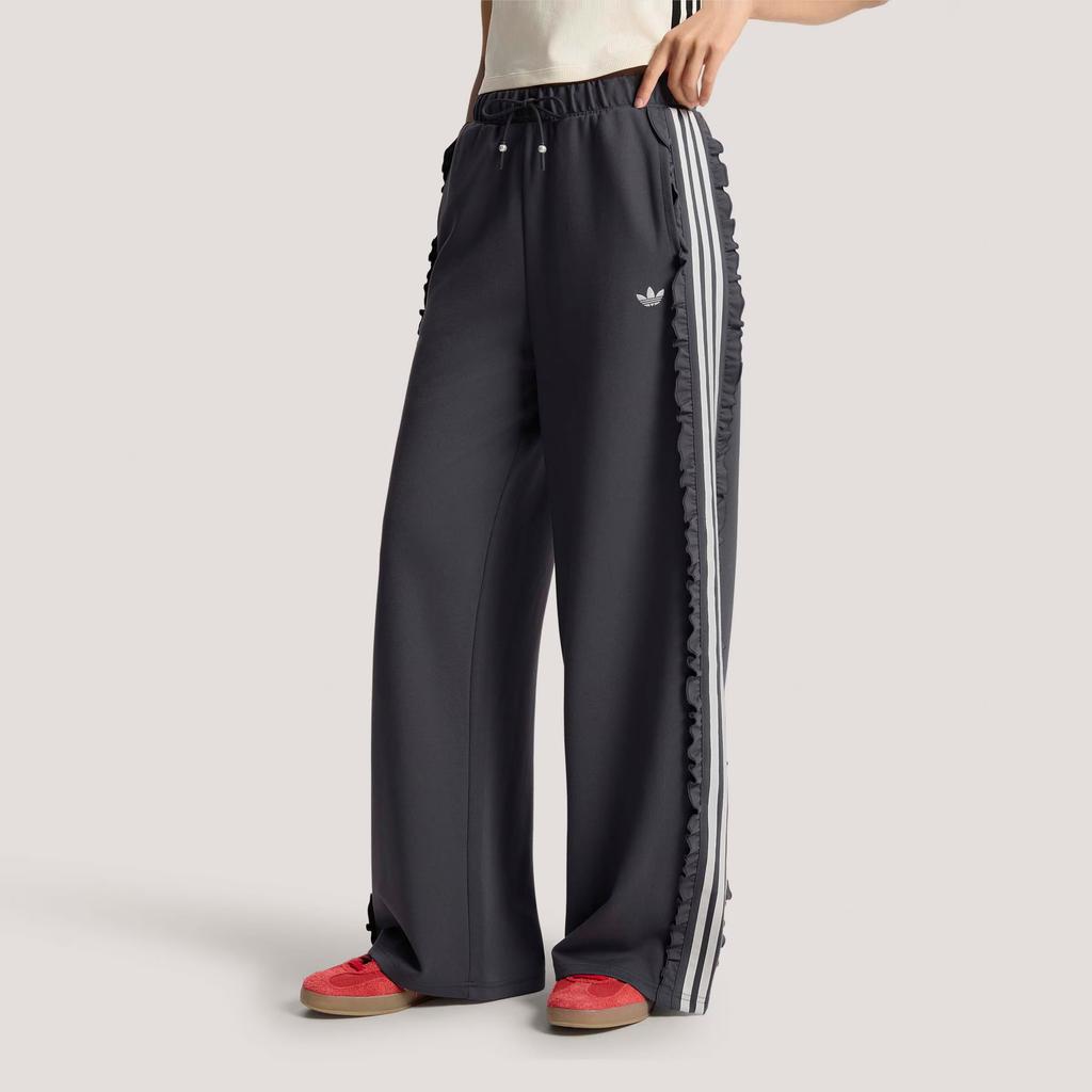 adidas Оригинальный спортивный костюм в полоску на шнурке, спортивные брюки средней посадки, вязаные, женские брюки bottoms KU9385