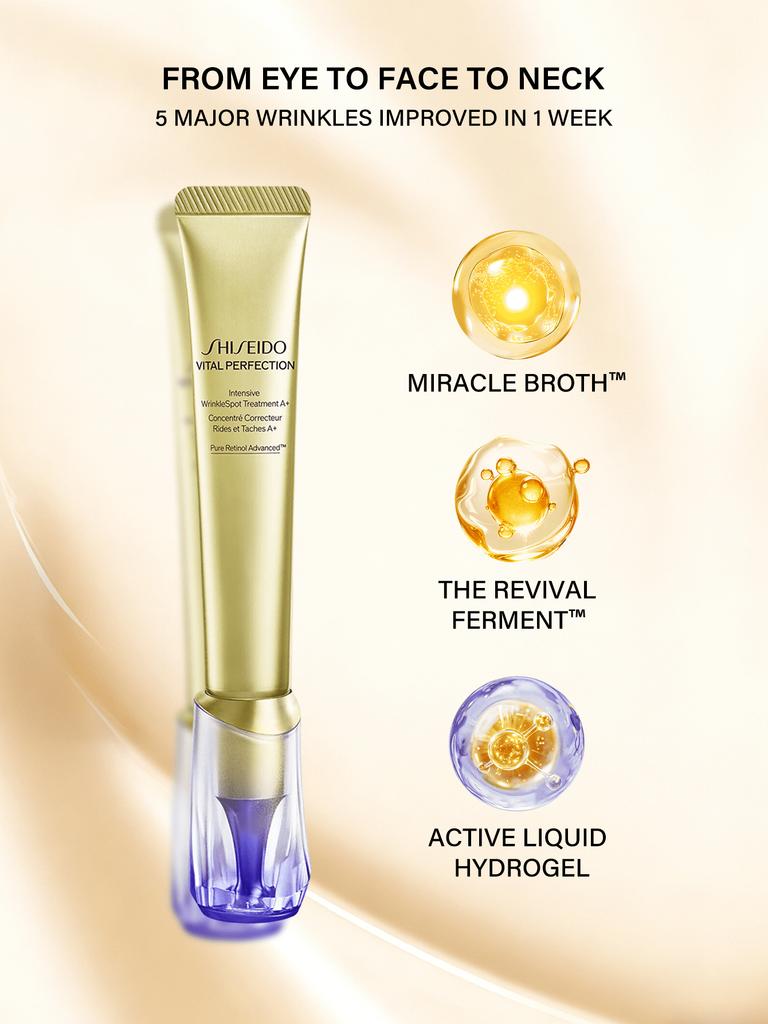 Shiseido Vital Perfection Интенсивная сыворотка против морщин A+ 20 мл Укрепляющая омолаживающая эссенция