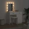 Makeup Table with Door 2 pcs White 50 x 41 x 135 cm Particleboard