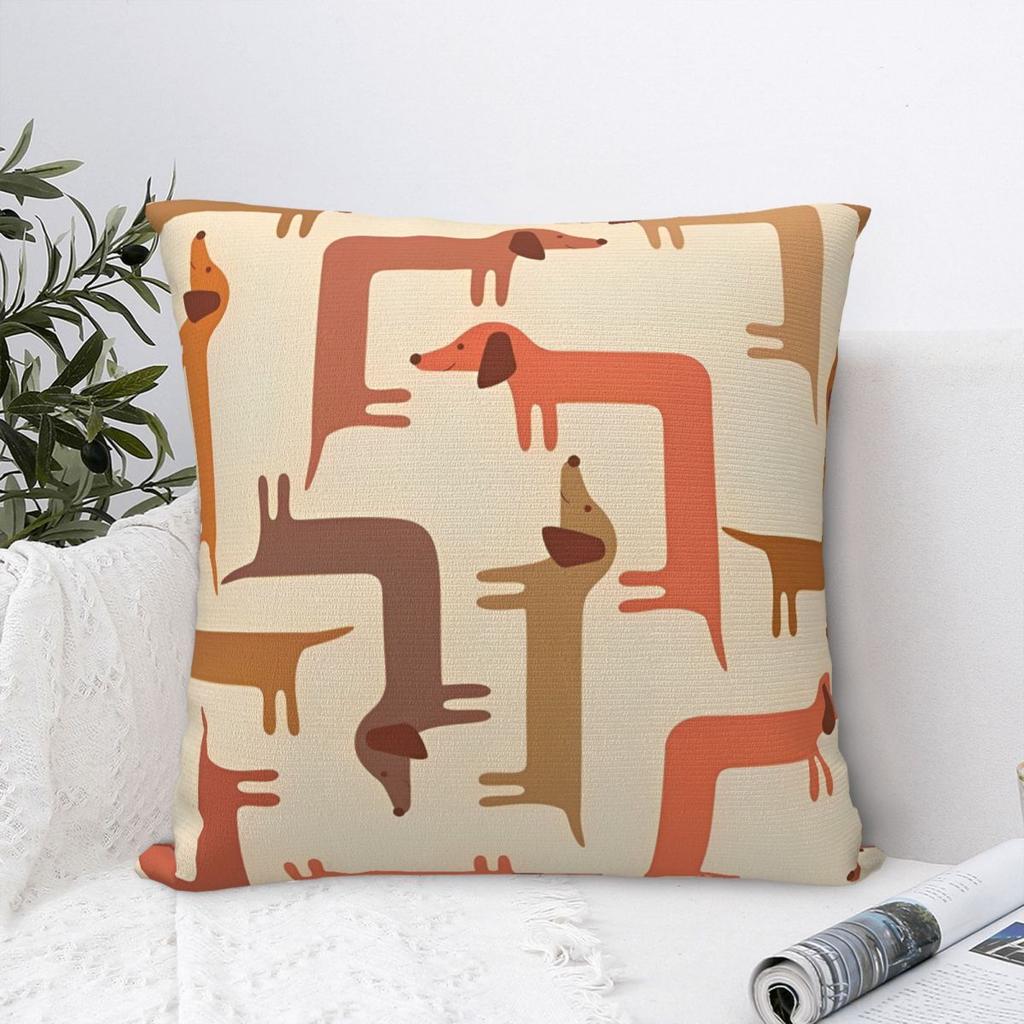 Dachshund Dog Pillow Covers Polyester Home Funny Animal Cushion Case Creative Home Decoration Pillowcase 4040