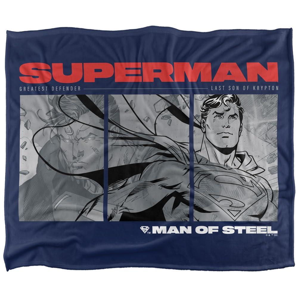 Superman Man Of Steel Comic Blanket