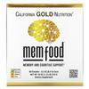Mem Food, Memory & Cognition Booster, Mem Blend, L-Serine, Organic Reishi Mushrooms, Blueberry Juice Powder, 60 Packets, 8.5G (0.3Oz) Per Packet