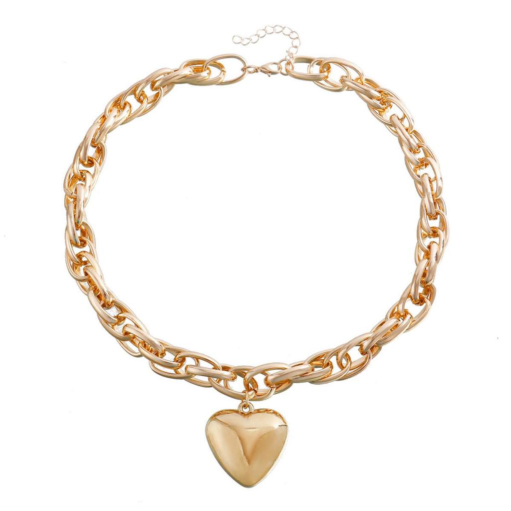 Layered Heart Necklace O Shaped Fashionable Personalities Necklace for Women