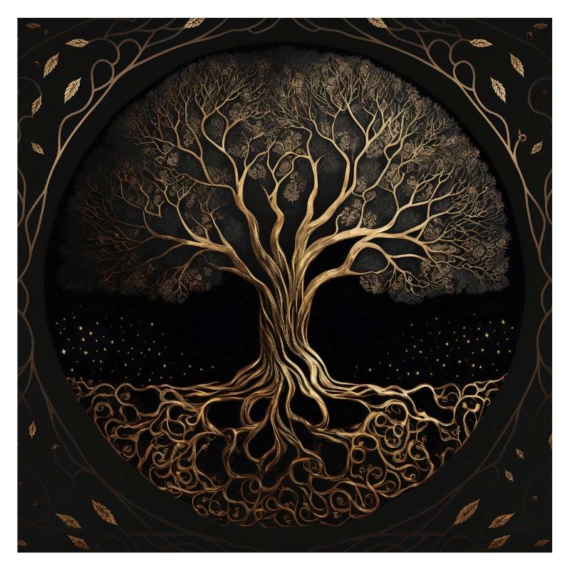 Алтарная ткань Древо жизни Алтарный гобелен Скатерть Коврик для Таро Ткань для карт Таро Скатерть для колдовства Льняная скатерть