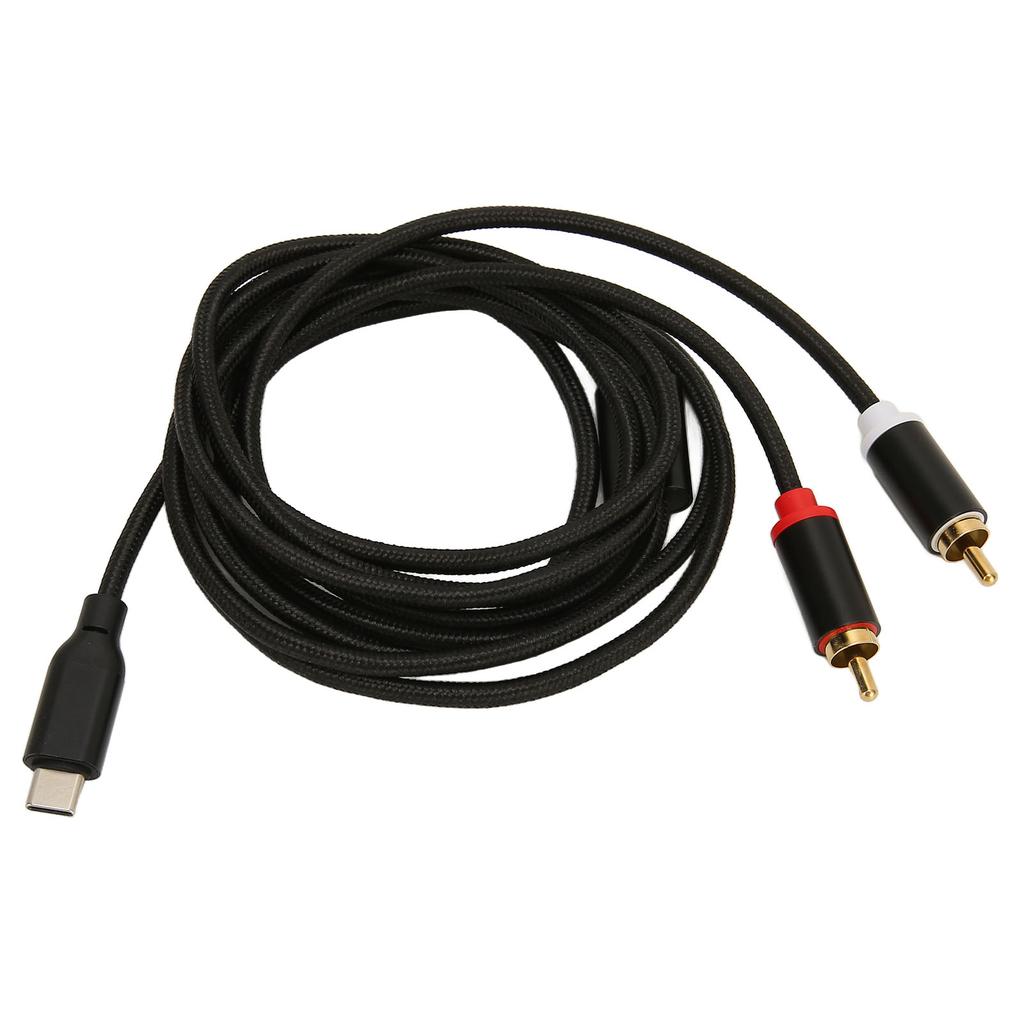Тип C к 2RCA Мужской кабель HiFi стерео позолоченный звуковой адаптер шнур для телефона планшета автомобильного радио