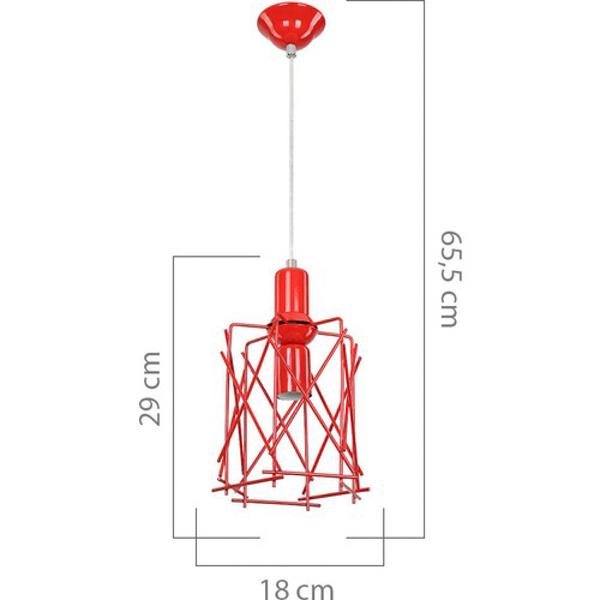 Смешанная красная одинарная подвесная люстра Современная и стильная