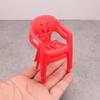 4PCS Mini Support Miniature Items Armchair Plastic Backrest Chairs For 1/6 Dollhouse Accessories Doll Furniture
